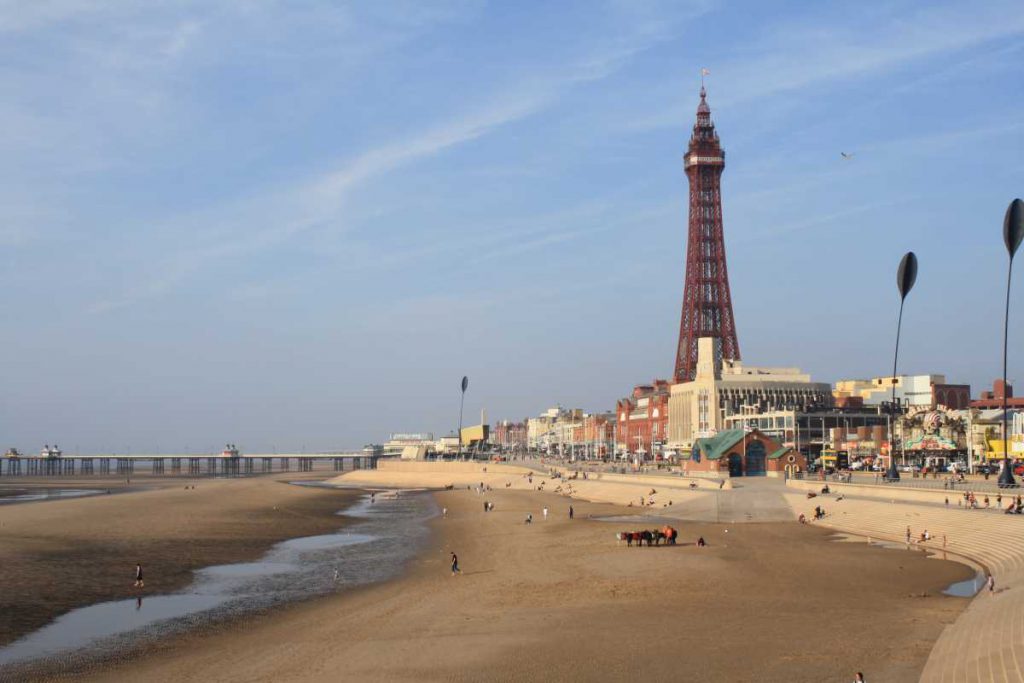 View of vintage blackpool