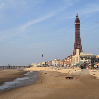 View of vintage blackpool