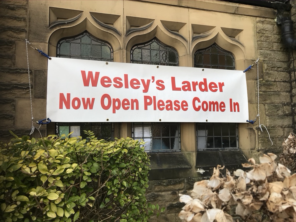 Wesley's Larder at Church Rd Methodist, drop off for foodbank in St Annes