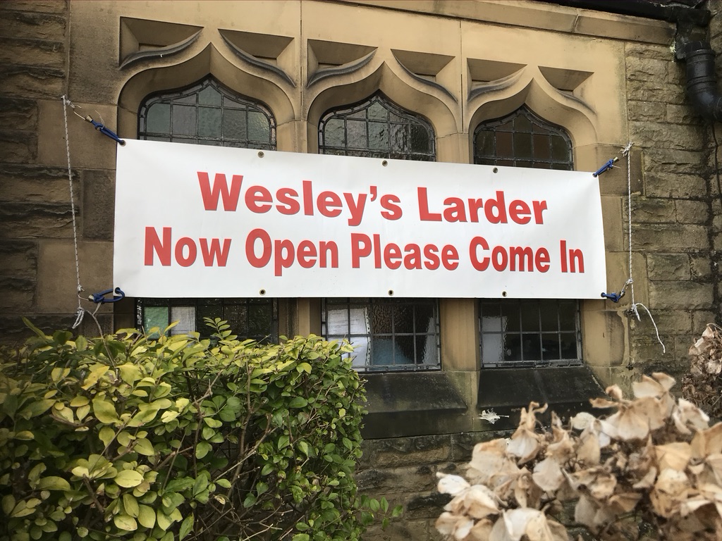Wesley's Larder at Church Rd Methodist, drop off for foodbank in St Annes